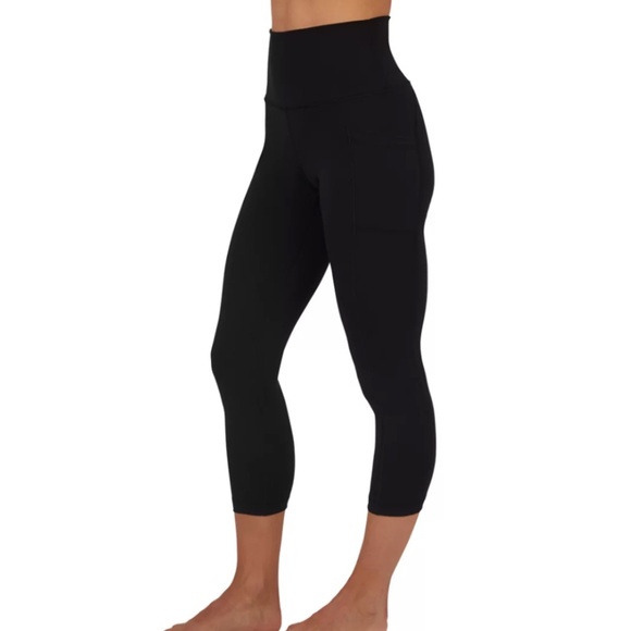 EUC Yogalicious Black Lux Tribeca Crop Tight / Leggings Size 2X - Picture 3 of 9